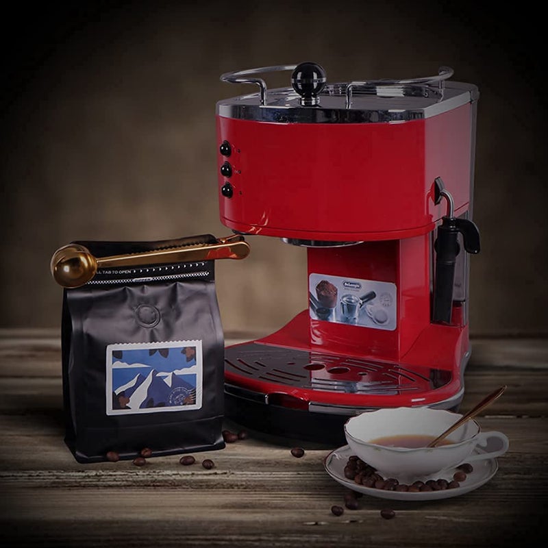 REMTAP Coffee Bags with Valve(50pcs,8 oz,1/2 lb) Black High Barrier Aluminumed Foil Flat Bottom Standing Coffee Beans Storage Bags,Reusable Heat Sealable Side Zipper Pouches for Home or Store - Image 5